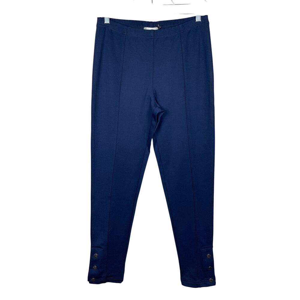 New Anatomie Aida Ponte Pants Navy Blue Pull On Leggings Women's S